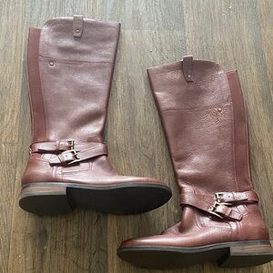 Marc Fisher Dark Brown Leather Riding Boots